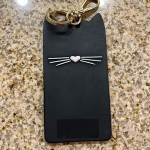 Kate Spade cat badge holder. Used.
